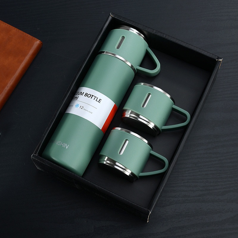 Large Capacity New Stainless Steel Sport Water Bottle Gift Set Travel Double Wall Vacuum Bottle – Stainless Steel Cup and Stainless Steel Bottle price