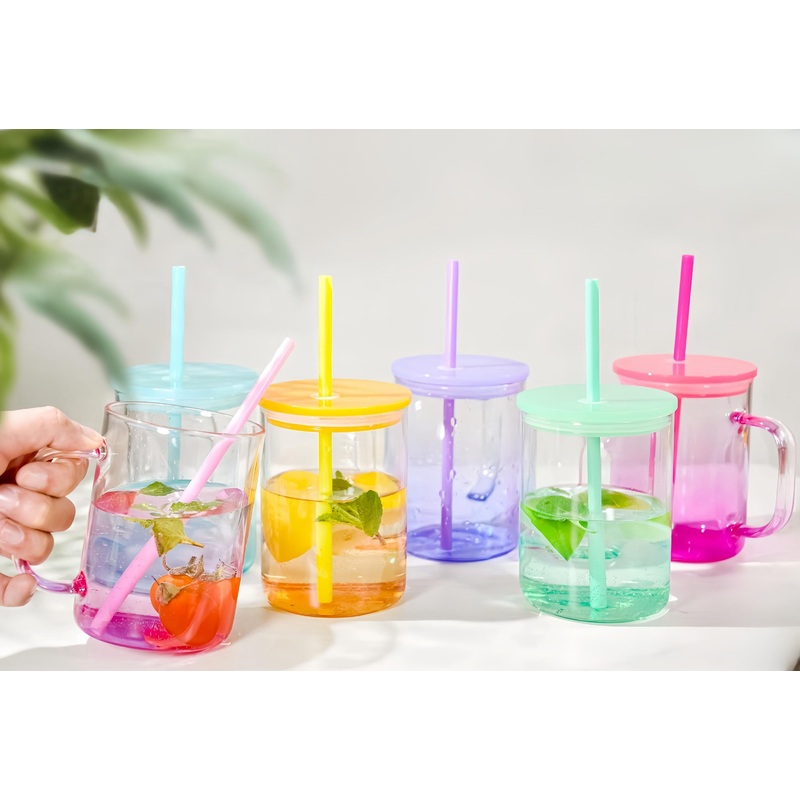 Us Warehouse in Stock 17oz Jelly Mug with PP Plastic Lid and Straw Clear Ombre Jelly for UV Dtf Sticker for Hot Printing – Jelly Glass Mug and Wholesale Juice Mug price