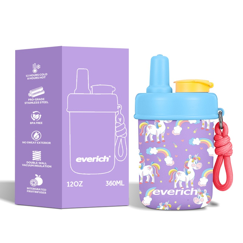 Wholesale 350ml BPA-Free 304 Ss Insulated Children Water Bottle with Straw Lid – Water Bottle and Cup price