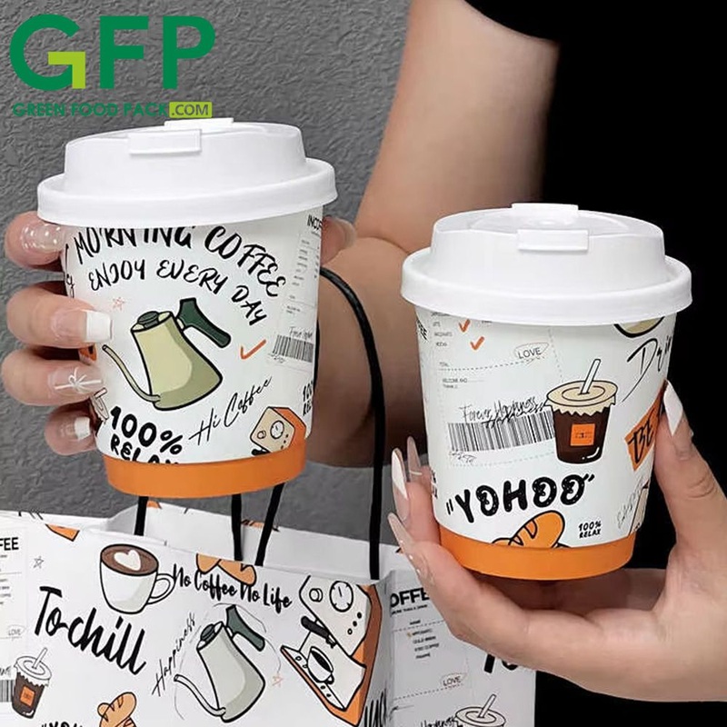 Wholesale Custom Logo Disposable Double Wall Kraft Cups Coffee Milk Tea 8 16 Oz Cup Take-out Special Commercial Hot Drink Use – Paper Cup and Coffee Cup price