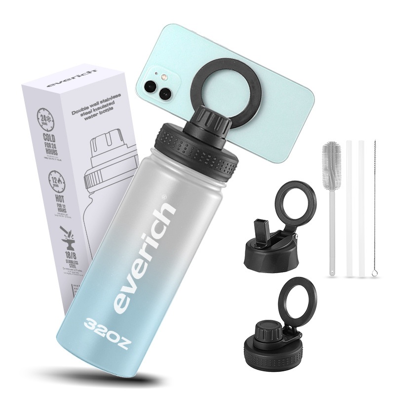with Useful Magnetic Ring Handle Lid Keep Hot and Cold Wide-Mouth Stainless Steel Insulated Water Bottle for Home Office – Stainless Steel Water Bottle and Water Bottle with Magnetic Lid price