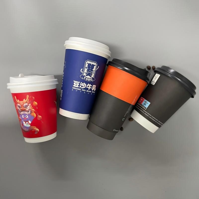 Biodegradables Disposable Coffee Paper Cup Vasos De Papel 12oz 20oz Double Wall Coffee Custom Coffee Cup Paper with Logo – Disposable Coffee Paper Cup and Custom Coffee Cup with Logo price