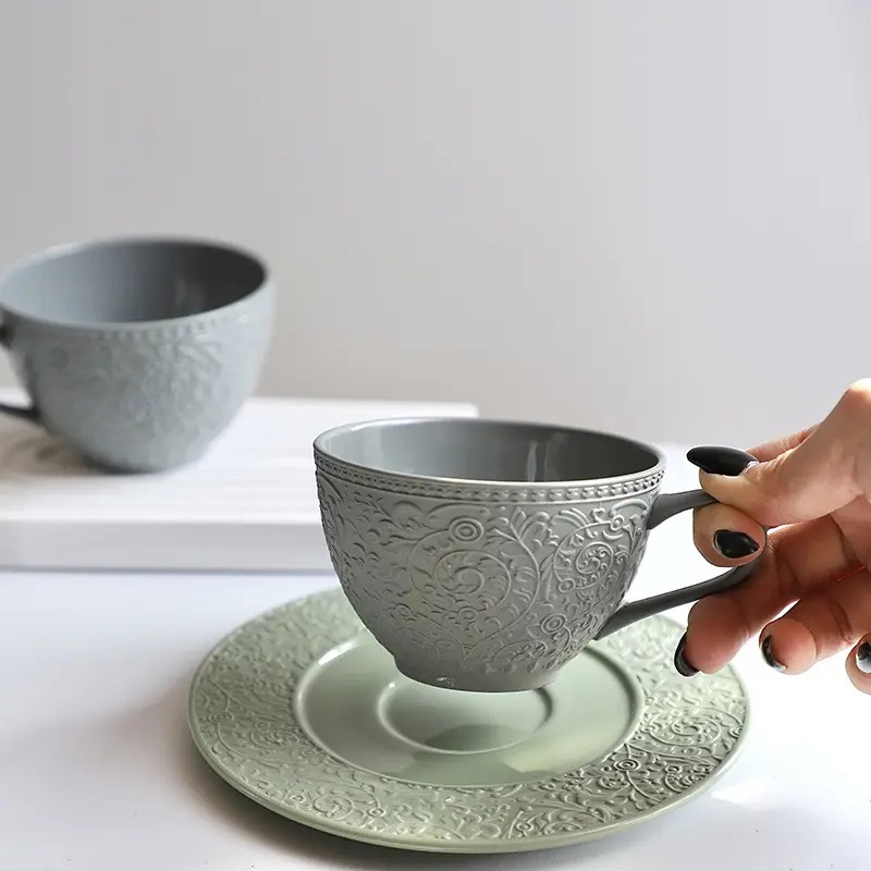 Coffee Mugs Europe Style Afternoon Tea Cup Tableware Saucer Ceramic Mug – Cup and Coffee Cup price