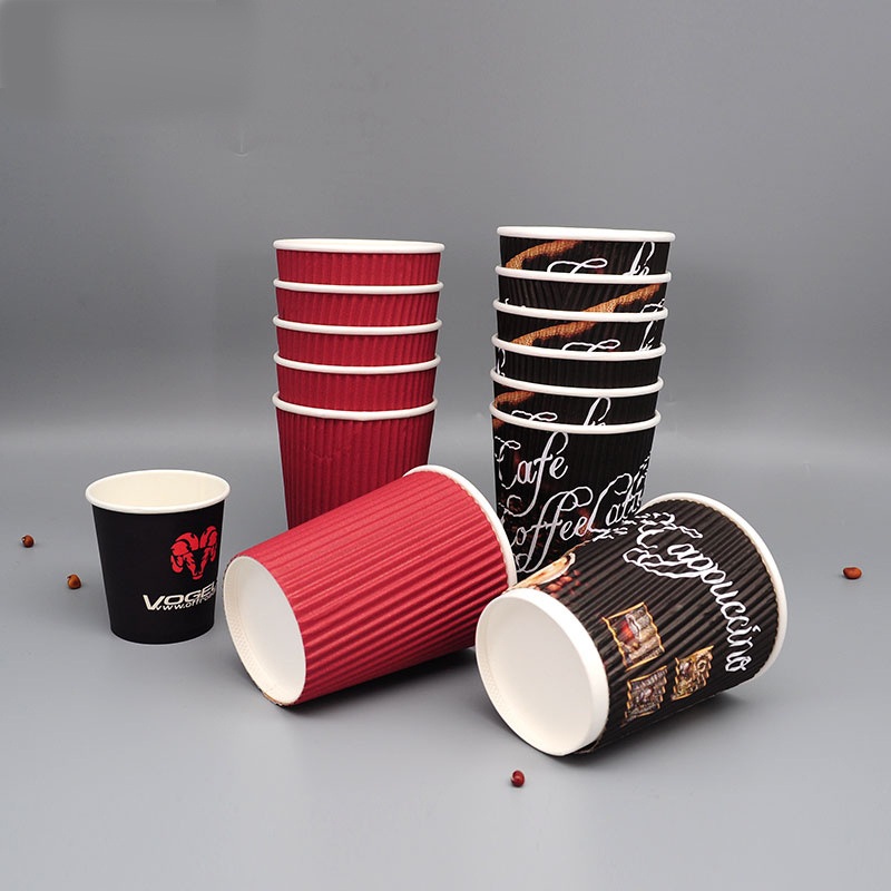 Compostable Disposable Ripple Wall Coffee Tea Kraft Paper Cup – Paper Cup and Coffee Cup price