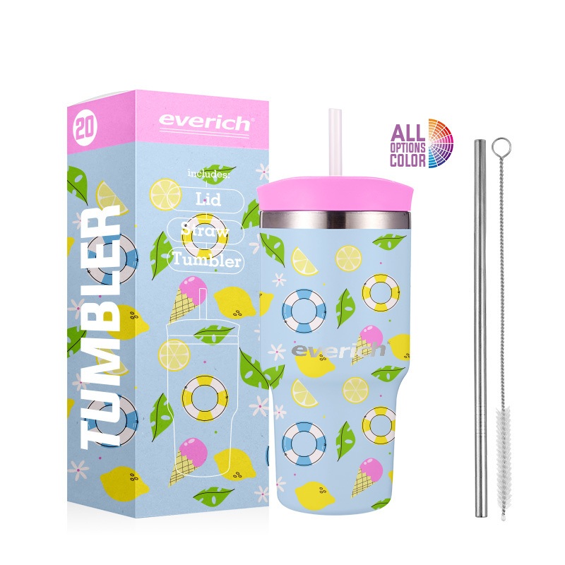 Everich 20oz Vacuum Tumbler Double Wall Stainless Steel with Straw – Leak Proof and Double Wall price
