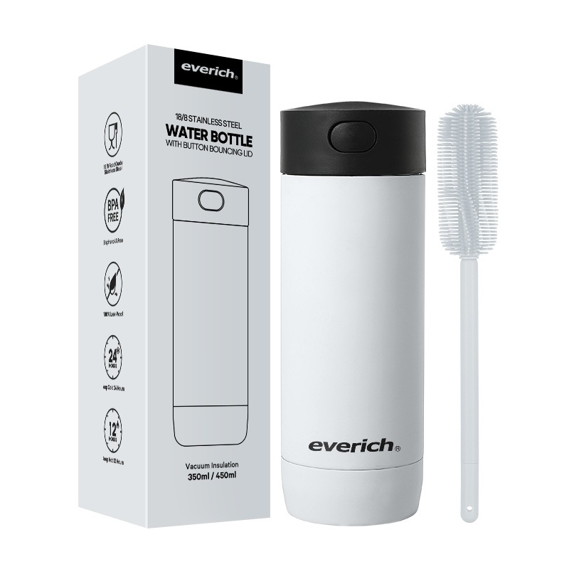 Everich 350ml 450ml Small SIP Mouth Water Bottle 304 Stainless Steel BPA-Free Vacuum Insulated Water Bottle with Leak-Proof Lid – Coffee Mug and Custom Coffee Mugs price