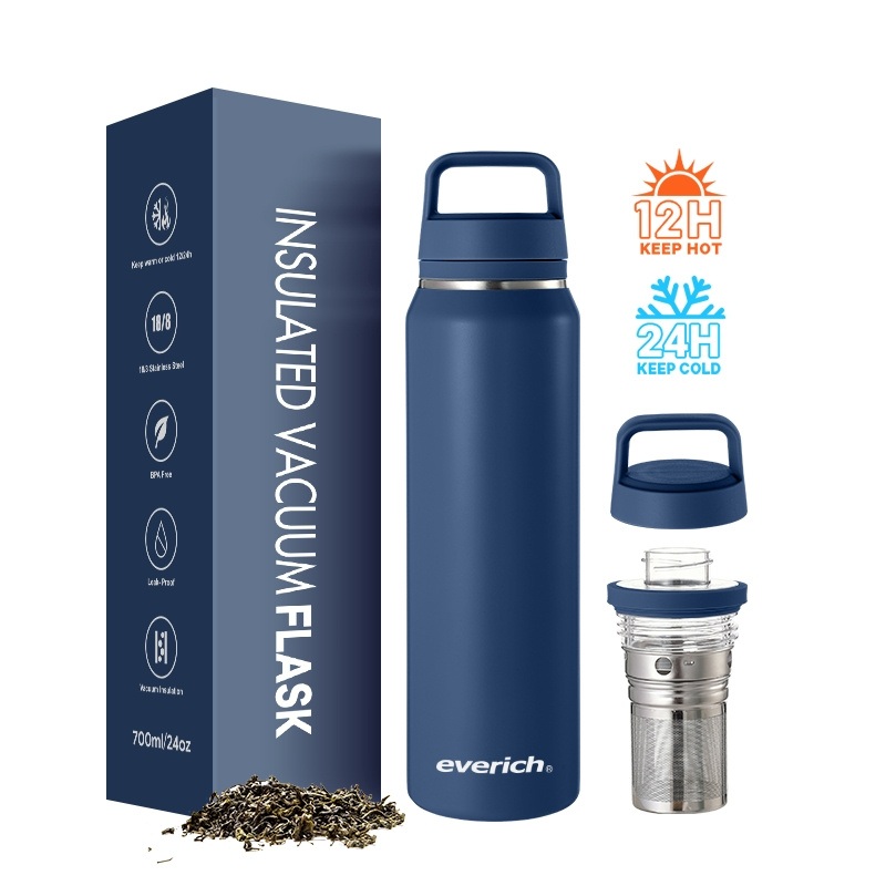 Everich Food Grade Double Wall Stainless Steel Sport Water Bottle with Tea Infuser BPA Free – Water Bottle and Stainless Steel Water Bottle price