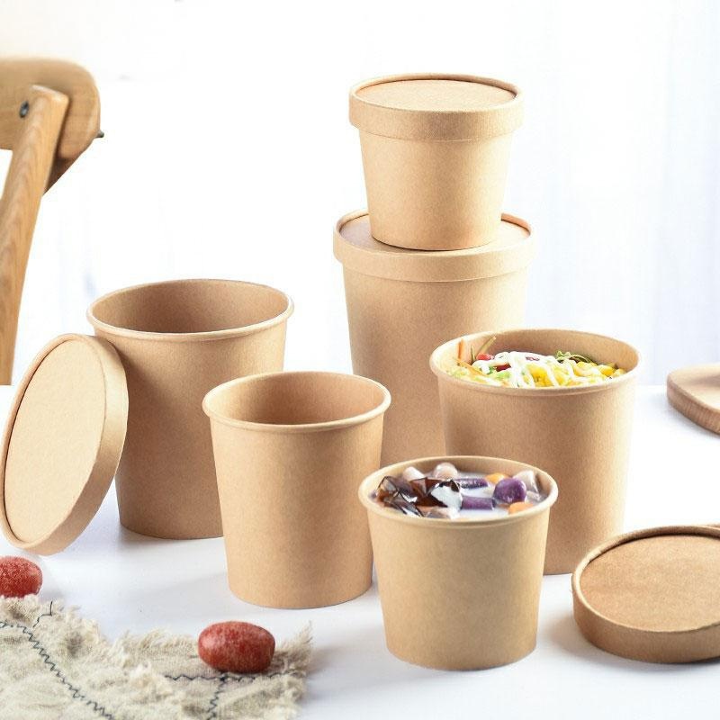 Food Grade Kraft Paper Soup Bucket Porridge Noodle Soup Cup – Soup Cup and Noodle Cup price