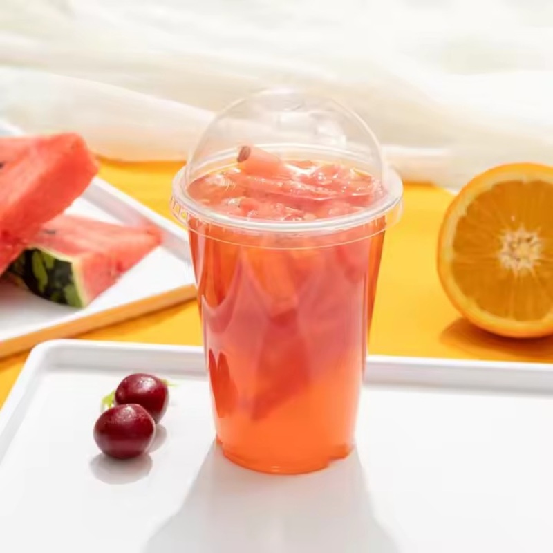 Newcustom Logo Printed Clear 12 14 16 20 24 32oz Pet PLA Transparent Disposable Plastic Cup with Lid Juice Coffee Smoothie Cupr – Plastic Cups and Disposable Bubble Tea Cup price