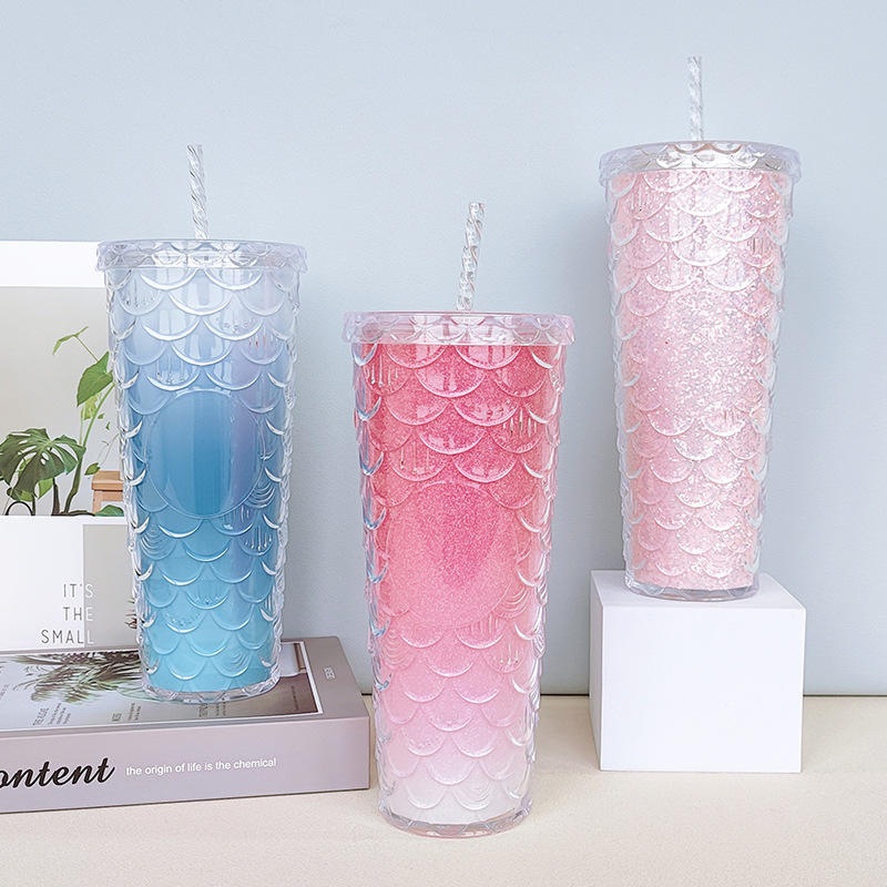 Wholesale BPA Free 24oz/710ml Tumbler Cup with Straw & Lid Reusable Beverage Coffee Mug – Sport Water Bottle and Drinking Bottle price