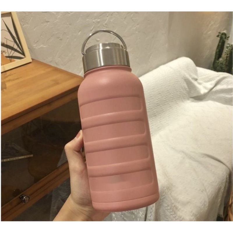 Wholesale Christmas Stainless Steel Thermoses Vacuum Large Capacity Rhong Water Bottle with Stainless Handle Lid – Water Bottles and Drinkware price