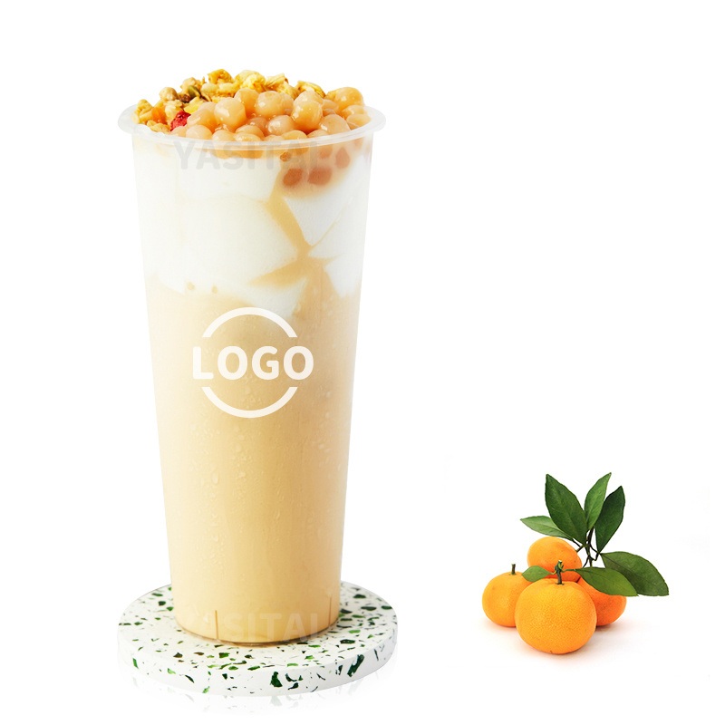 Wholesale Custom Printed Hot Cold Drinking Plastic Pet Cup Injection Milk Tea Cups Plastic Boba PP Tea Cups – PP Injection Cup with Lid and Bubble Tea PP Injection Cup price