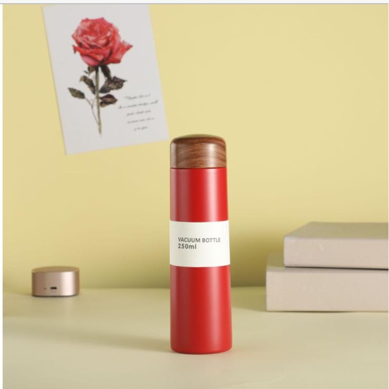 180ml 316 Stainless Steel Delicate Thermoses Custom Mini Cute Wood Grain Water Cup Portable Pocket Thermoses Tumbler Cup Mug – Water Bottles and Drinkware price