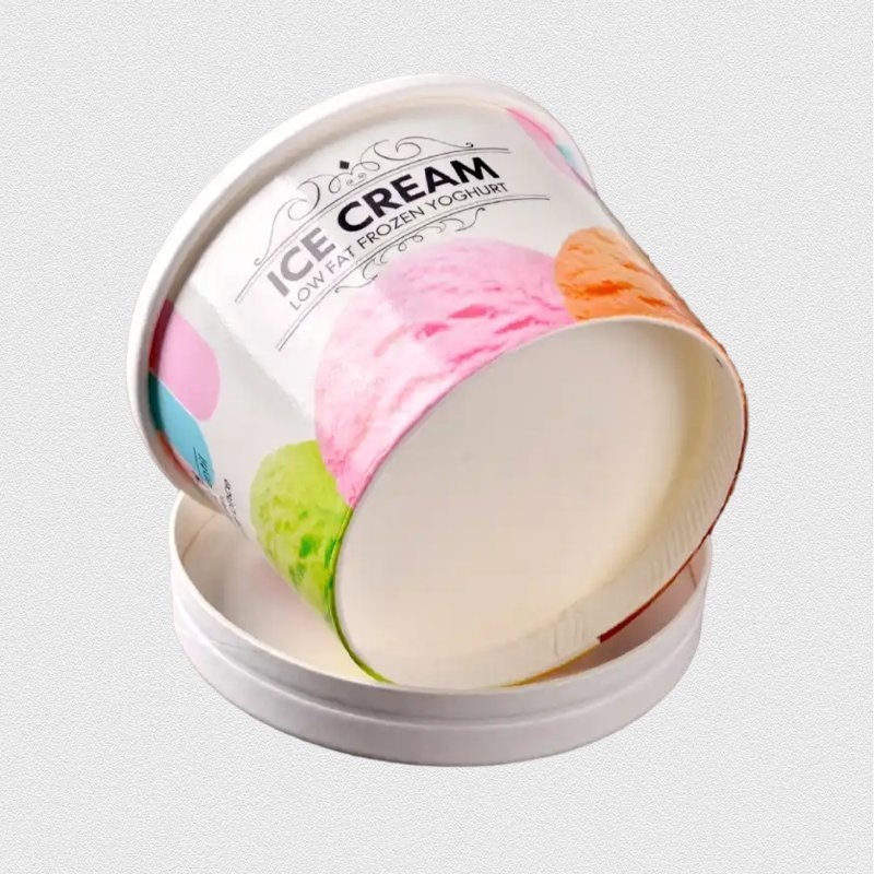 Custom Logo High Quality Paper Ice Cream Jelly Dessert Cup with Lid – Ice Cream Cup and Dessert Cup price