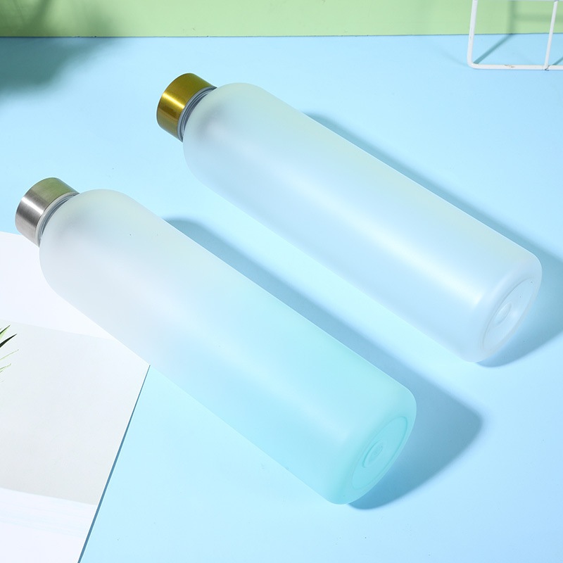 Fitness and Exercise Classic Style Water Bottle Metal Lid High Borosilicate Glass Time Marker Water Bottle Custom Logo – Sport Water Bottle and Fitness Sports Bottle price