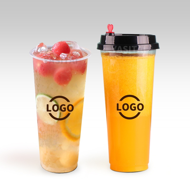 High Quality Disposable Plastic Cup 12oz 16oz PP Beverage Boba Milk Tea Disposable Plastic Cups – PP Blister Cup with Lid and Bubble Tea PP Blister Cup price