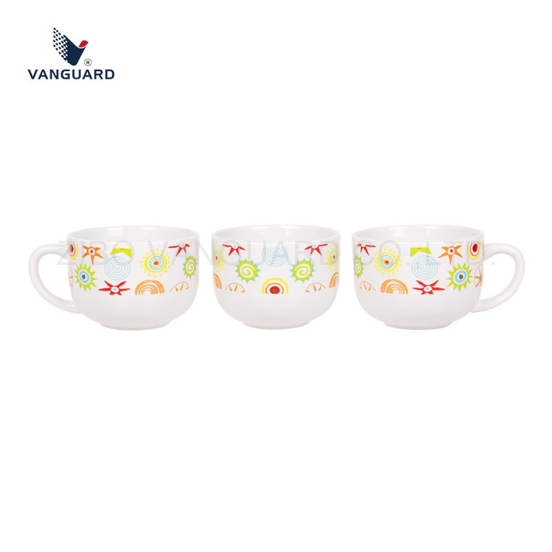 High Quality Personalized Soup Mug Geometric Patterns Dinnerware Ceramic Milk Mug – Ceramic Milk Mug and Soup Mug price