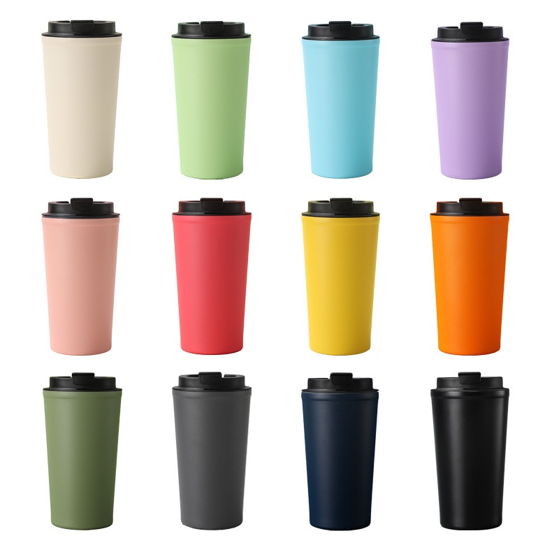 Reusable Powder Coated 500ml Stainless Steel Vacuum Coffee Mug Drinking Tumbler with Lid – Coffee Mug and Stainless Steel Coffee Mug price