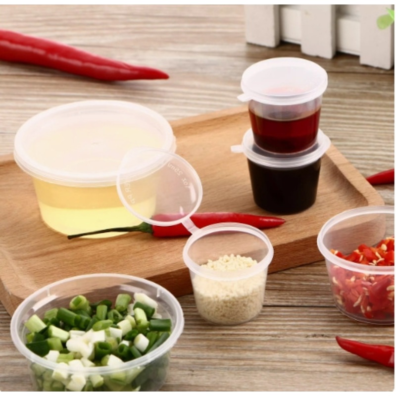 Space-Saving 3 Oz Disposable Sauce Cups with Secure Lid – Plastic Sauce Cup and One-Piece Sauce Container price