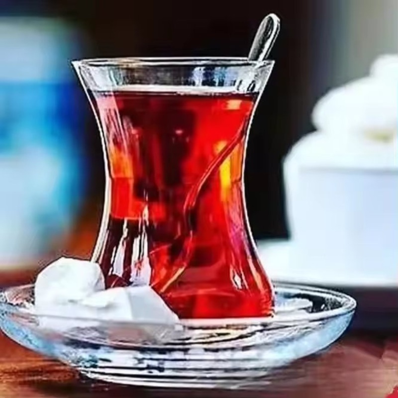 Turkish Black Tea Cup Lead-Free Glass Coffee Cup for Home Hot Drink and Afternoon Tea Simple Characteristic Glass Drinkware – Glass Cup and Turkish Black Tea Cup price