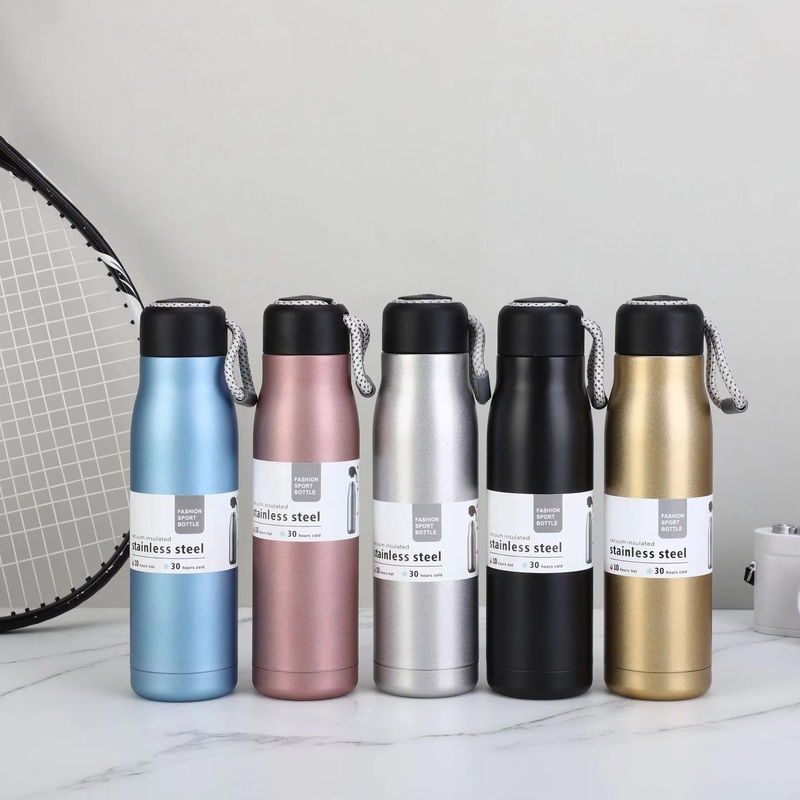 Wholesale Gym Sport Vacuum Flask Insulated Water Bottles Stainless Steel Bottle Portable Cup with Rope – Water Bottle and Sport Vacuum price