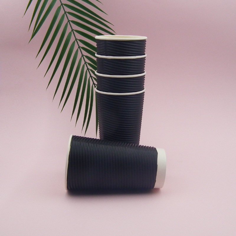 Wm811 PLA 20oz Factory Price Disposable Paper Cup Ripple Wall Paper Coffee Cups with Plastic Lid – Coffee Paper Cup and Disposable Paper Cup price