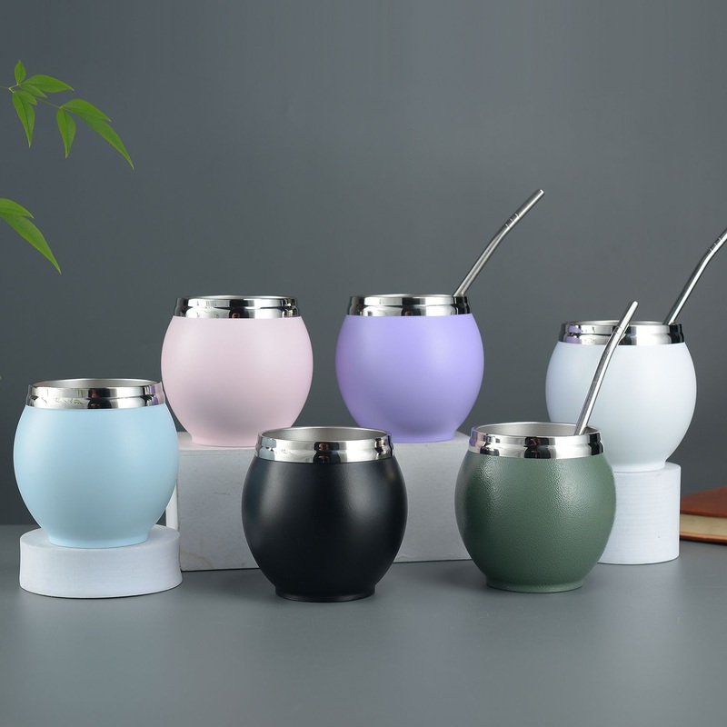 280ml New Arrival Stainless Steel Double-Layer Yerba Mate Cup Coffee Mug – Coffee Mug and Stainless Steel Coffee Mug price
