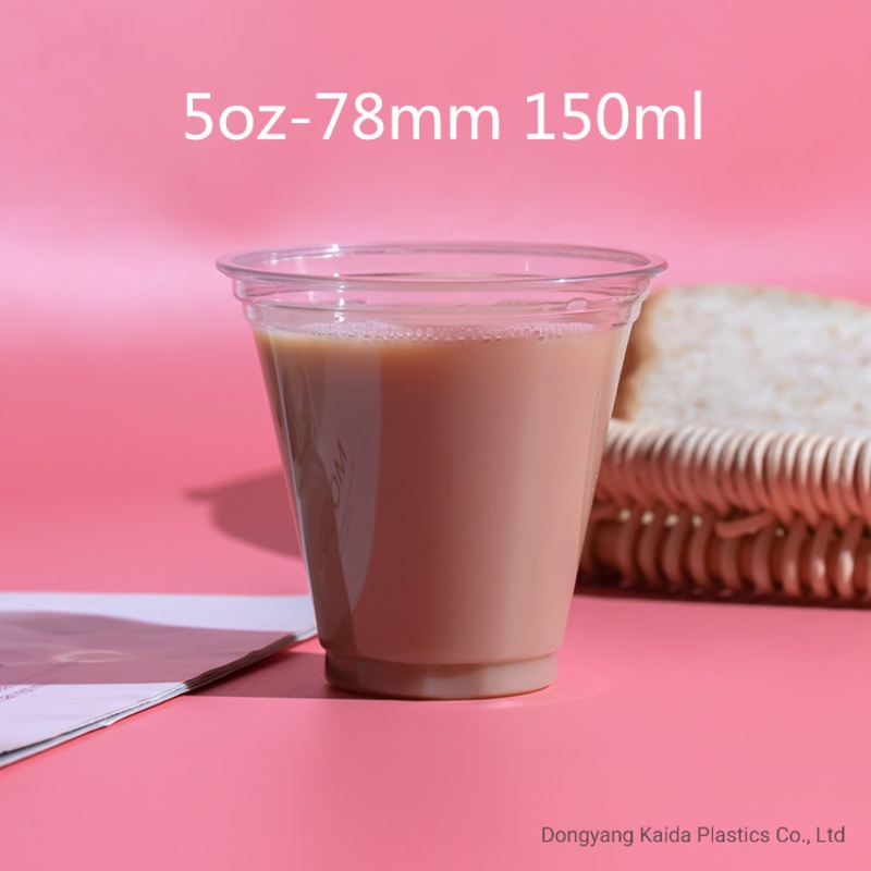 5oz 78mm Custom Printed Clear Disposable Plastic Bubble Tea Pet Cup – Plastic Cup and Beverage Cup price