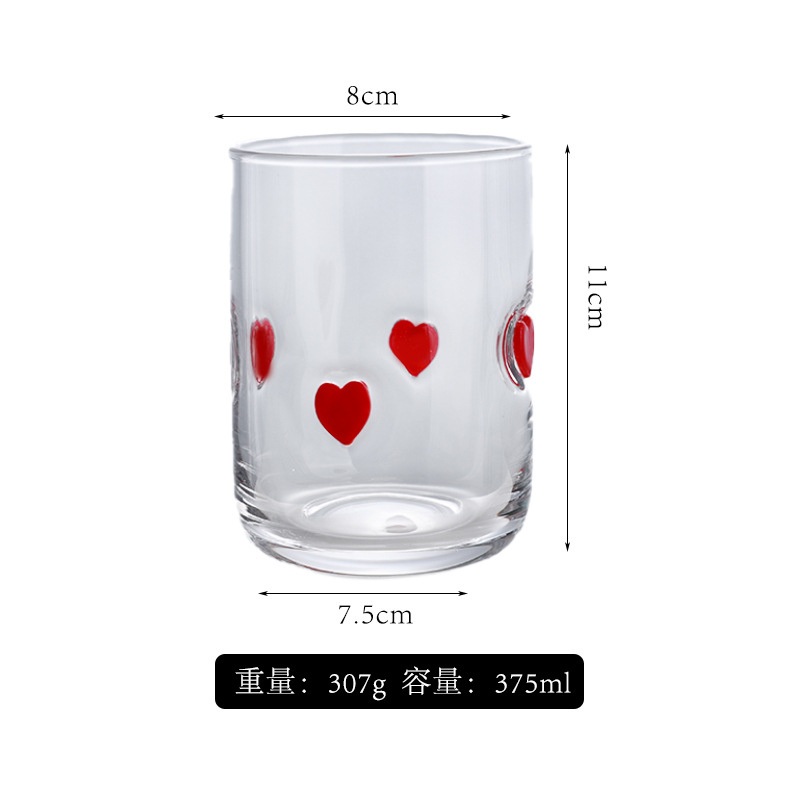 Creative Hand-Painted Patch Glass Cup Ins Style Household Juice Cup Embossed Painted Water Cup Thickened Crystal Cold Drink Cup – China Glass Cup Factory and Juice Glass Cup price