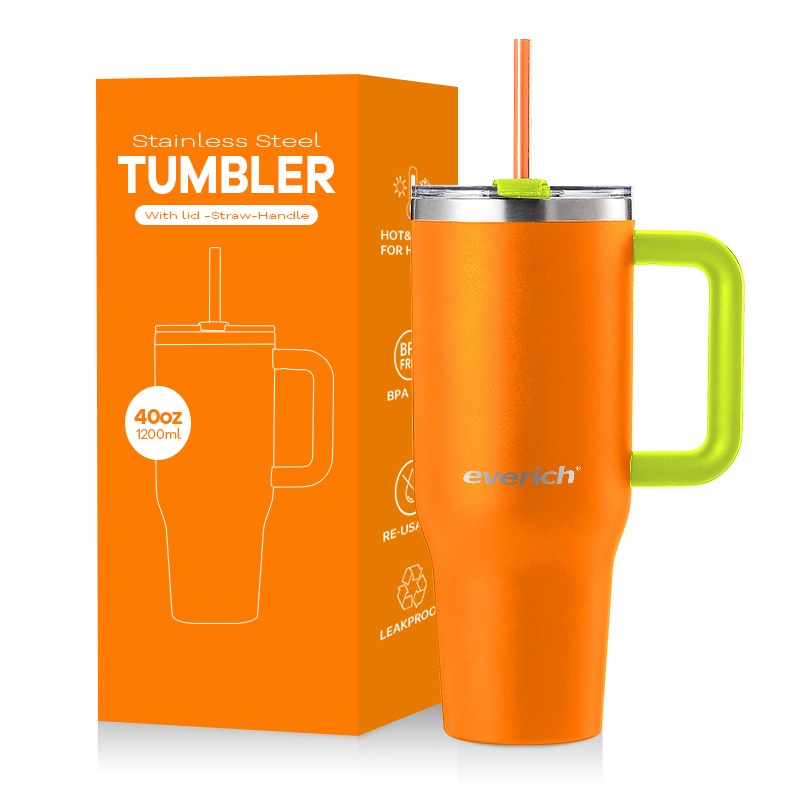 Custom Color 40oz Double Wall Stainless Steel Tumbler with BPA Free 2 in 1 Function Lid – Stainless Steel Tumbler and Vacuum Tunbler price