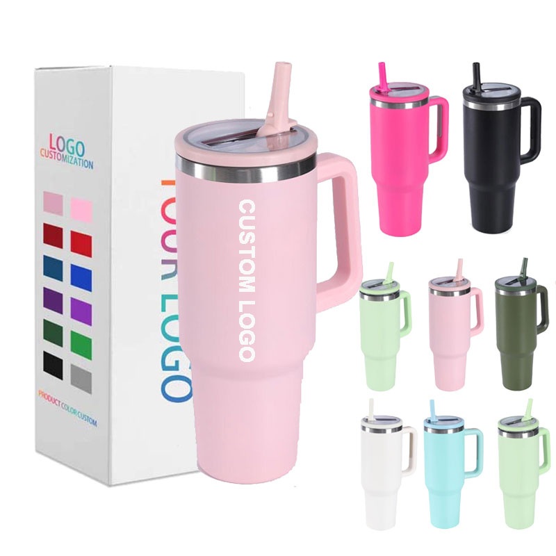 Custom Logo 40 Oz Hydrojug Traveler Cup Holder Friendly Leak Resistant Reusable Insulated Stainless Steel Tumbler Water Bottle with Handle & Flip Straw – 100% Leak Proof Tumbler and 40oz Tumbler price