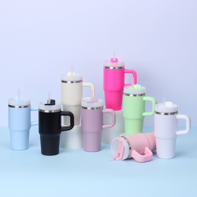 Custom Logo Insulated Tumbler 14oz Double Wall Vacuum Travel Coffee Mug Thermal Cup Stainless Steel Kids Tumbler Cups with Straw – Tumbler and Stainless Steel Tumbler price