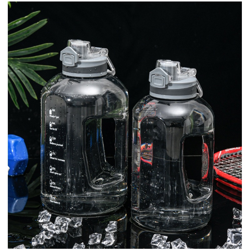 Custom Logo Large Capacity 2 Liter Half Gallon Clear Time Marker Sports Motivational Water Bottle Plastic with Straw Waterbottle – Sport Water Bottle and Drinking Bottle price