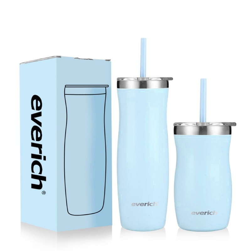 Everich 10oz/16oz Insulated Stainless Steel Tumblers with Direct Drink Lid and Straw Lid – Tumbler Bottle and Insulated Tumbler price