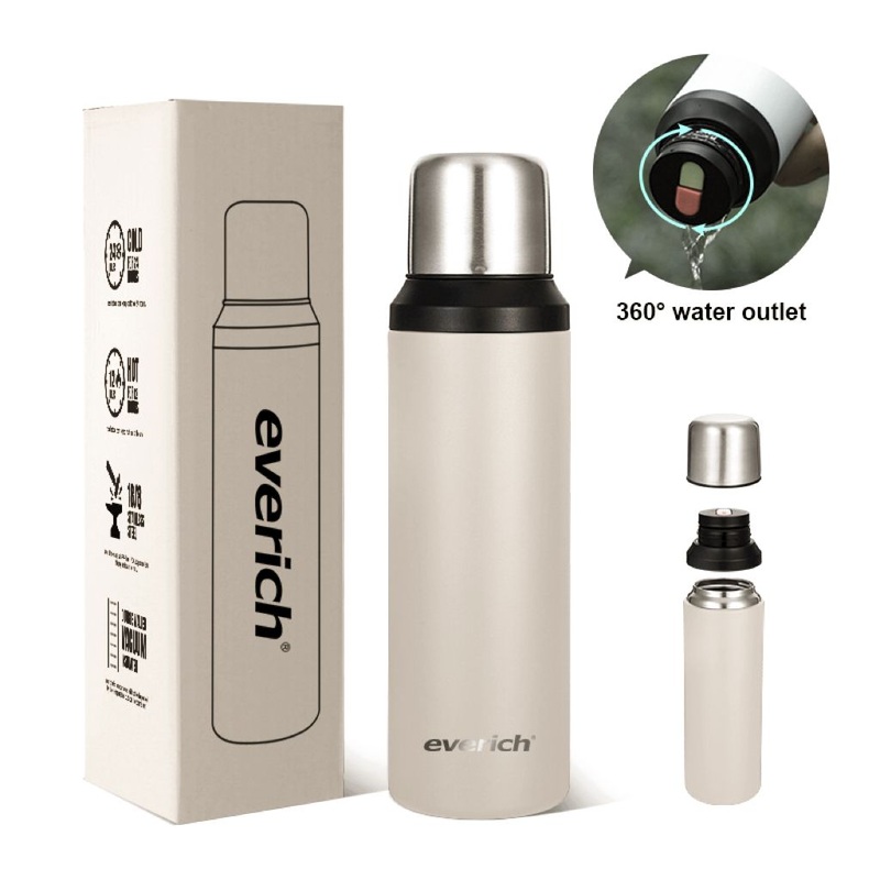 Everich 750ml Double-Wall Vacuum Insulated Travel Water Bottle Keep Warm or Cold – Water Bottle and Travel Water Bottle price