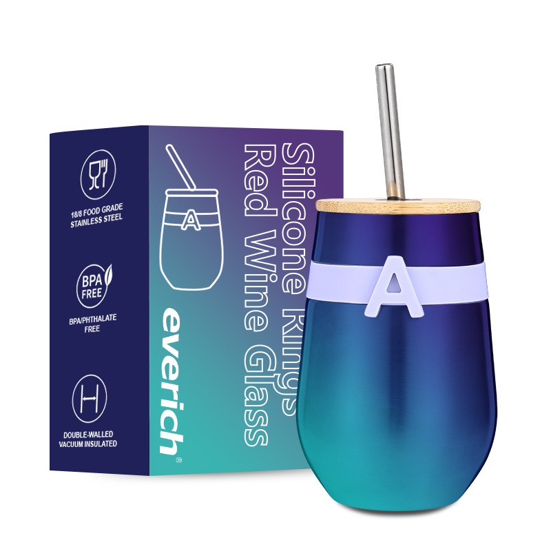 Everich Customized Silicone Logo Stainless Steel Wine Tumbler Cups – Wine Tumbler and Tumbler with Straw price