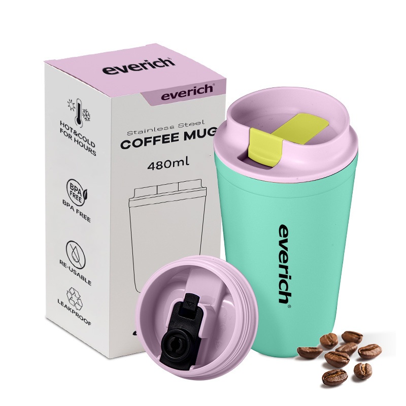 Everich Double Wall Vacuum Insulated Coffee Mugs with Leakproof Lid and Wide Mouth – Mugs and Coffee Mugs price