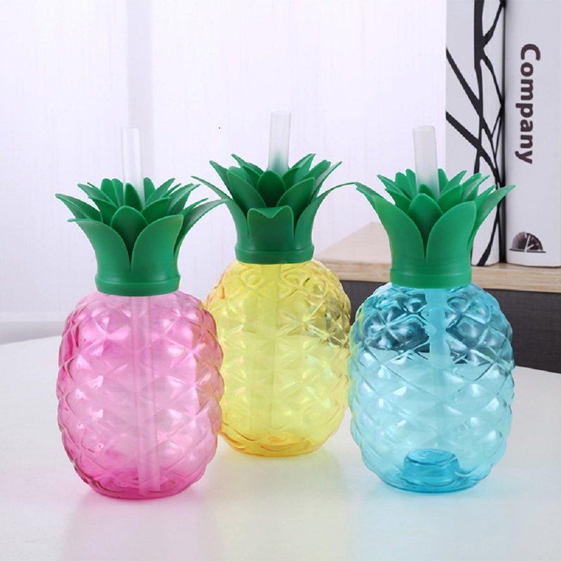 Pineapple Plastic Cups with Light and Straw LED Cups Bl17824 – Plastic Bottle and Bottle price