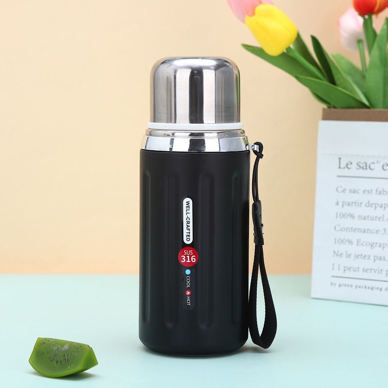 Roman Column Thermo Thermal Cup 316 Stainless Steel Large Capacity Outdoor Car-Mounted Sports Water Bottle Vacuum Flask with Lid – Vacuum Flask and Stainless Steel Vacuum Flask price