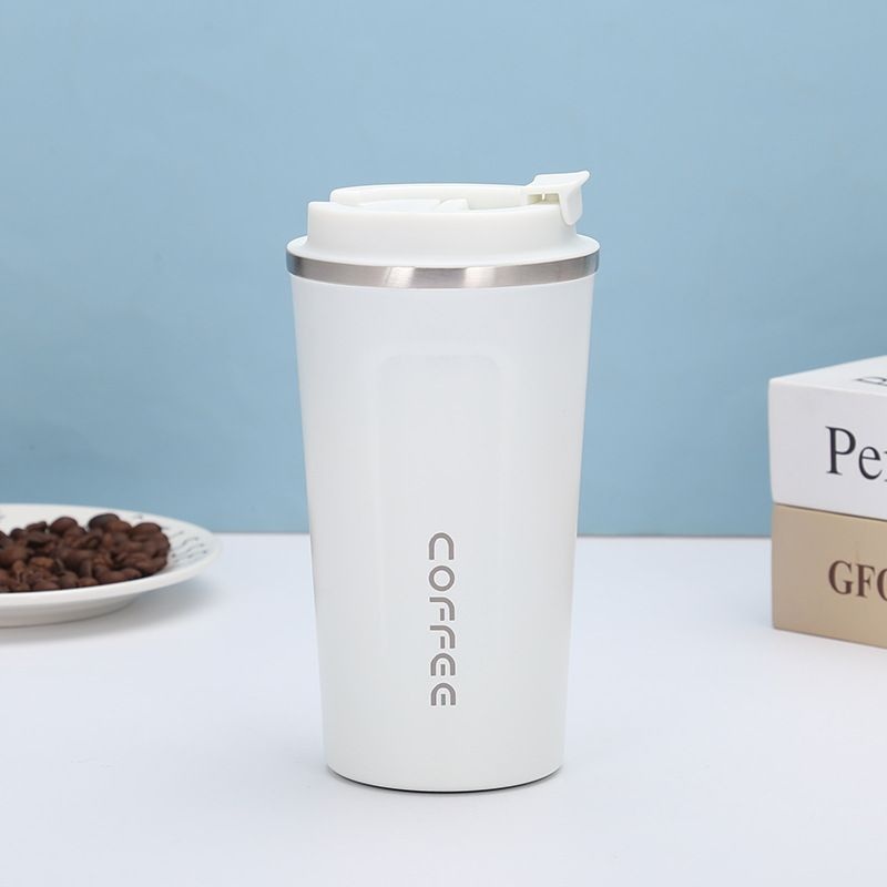 Stainless Steel Double-Layer Vacuum Coffee Cup Fashionable Men S and Women S Office Mug Creative Mobile Handy Cup – Cup and Mug price