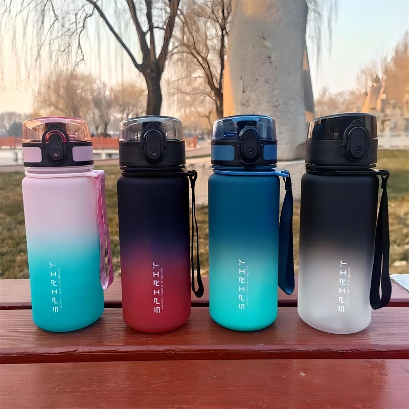 1000ml 500ml 600ml Sports Water Bottle Progressive Color Resistance High Temperature Fitness Carrying Cup Summer Student Kettle – Plastic Kettle and Sports Kettle price