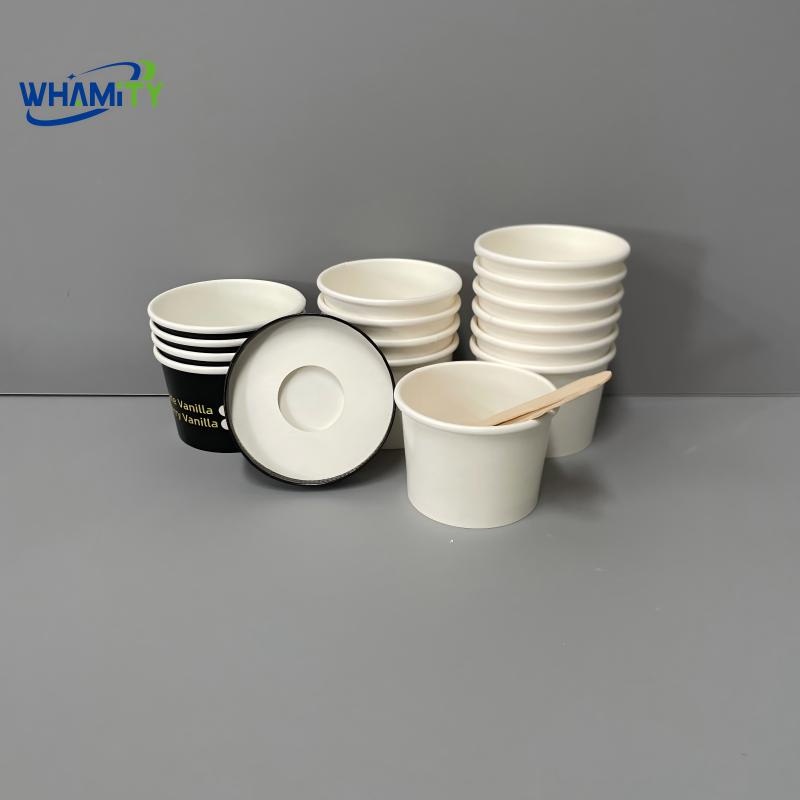 12oz Ice Cream Packaging Paper Frozen Dessert Ice Cream Cup with Lid – Frozen Yogurt Paper Cup and Ice Cream Cups with Lids price