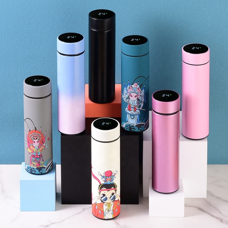 17oz 500ml Reusable Customizable Rubber Smart Stainless Steel Digital Water Bottle – Digital Water Bottle and Stainless Steel Bottle price