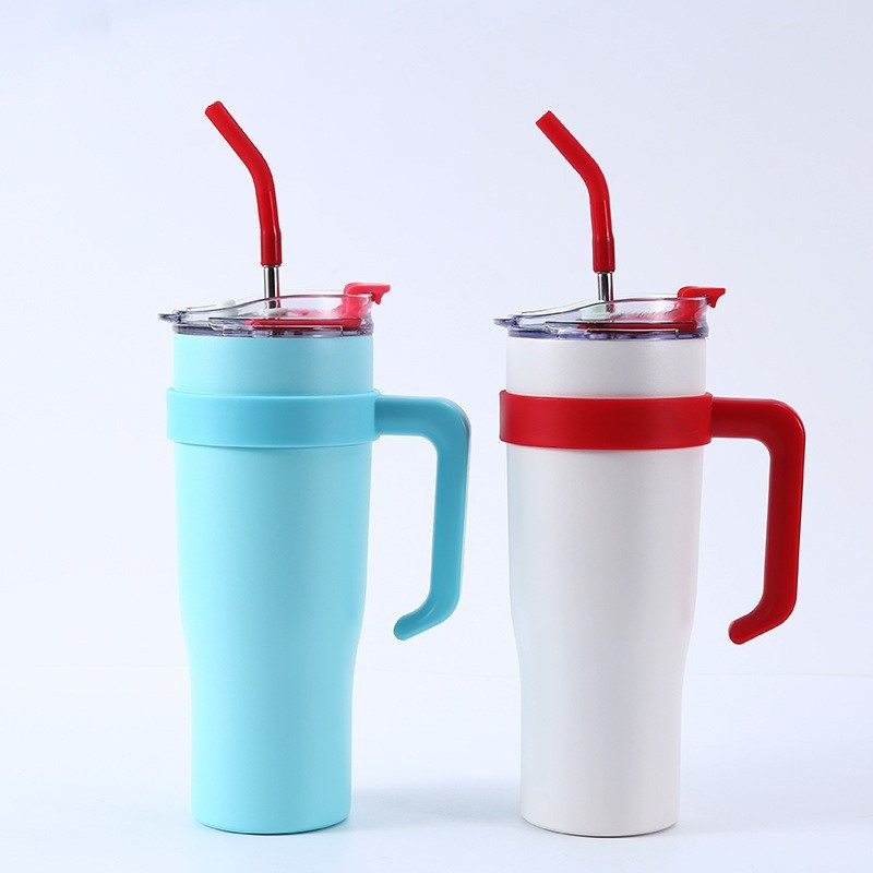 40 Oz Coffee Car Cup with Handle Insulated Tumbler Stainless Steel Vacuum Flasks Portable Water Bottle – Bottle and 40oz Car Bottle price