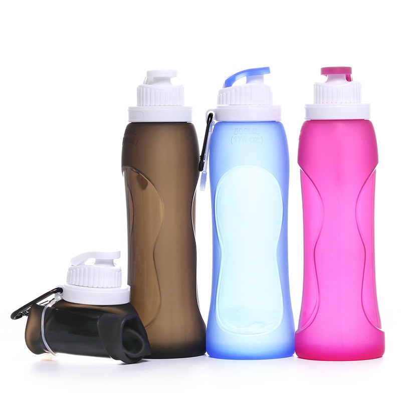500ml Reusable Direct Gym Motivational Sports Personalized Silicone Collapsible Water Bottle – Sport Water Bottle and Drinking Bottle price