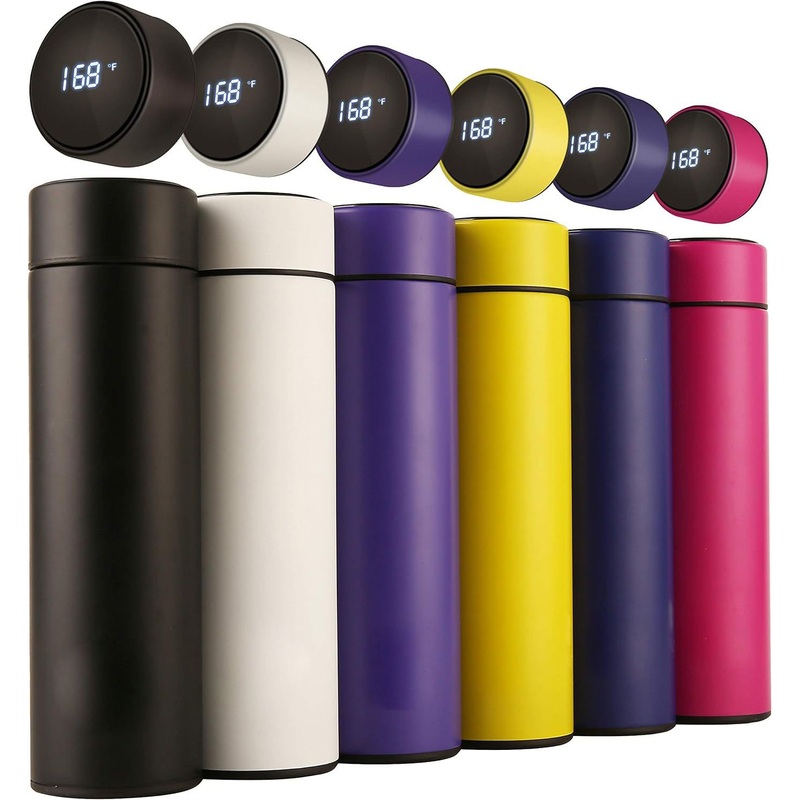 500ml Smart Thermo Water Bottle Stainless Steel Insulation Touch Intelligent Temperature Display Vacuum Flasks Cup Digital Mug – Digital Mug and Temperature Display Mug price