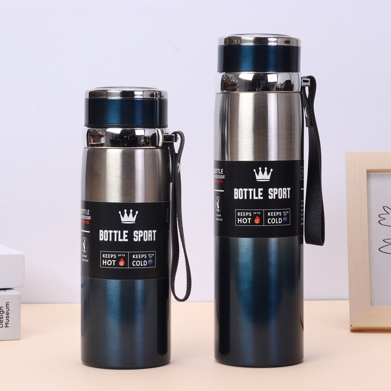 800/1000ml Thermal Large-Capacity Double Layer Insulated Cup Water Bottle Anti-Slip Bottom with Hanging Rope Vacuum Flask – Water Bottle and Stainless Steel Water Bottle price