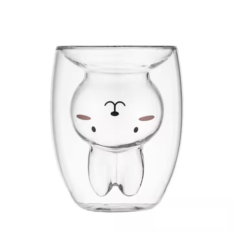 Custom Animal Cups Made of High Borosilicate Glass, Double Layer and Heat Resistant, Creative Design – Glass Cup and Double Layer Glass Cup price