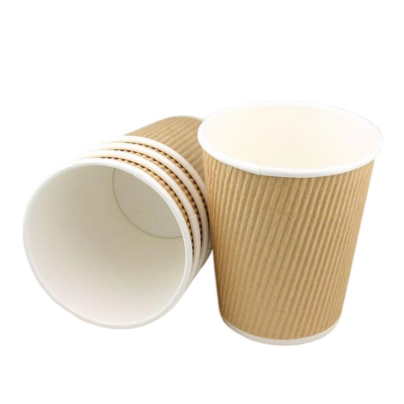 Custom Logo 8oz/12oz/16oz Disposable Corrugated Paper Cup for Tea and Coffee Shops – Corrugated Paper Cup and Paper Coffee Cup price
