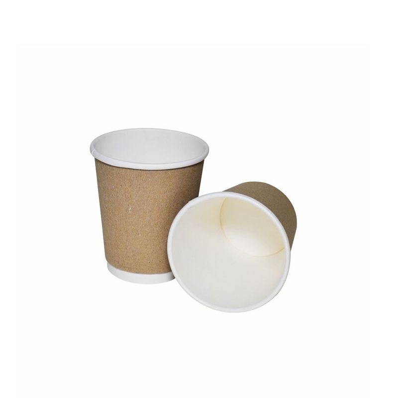 Custom Size Disposable Double Wall Coffee Cups Hot Drink Kraft Paper Cup – Kraft Paper Cup and Hot Drink Paper Cup price